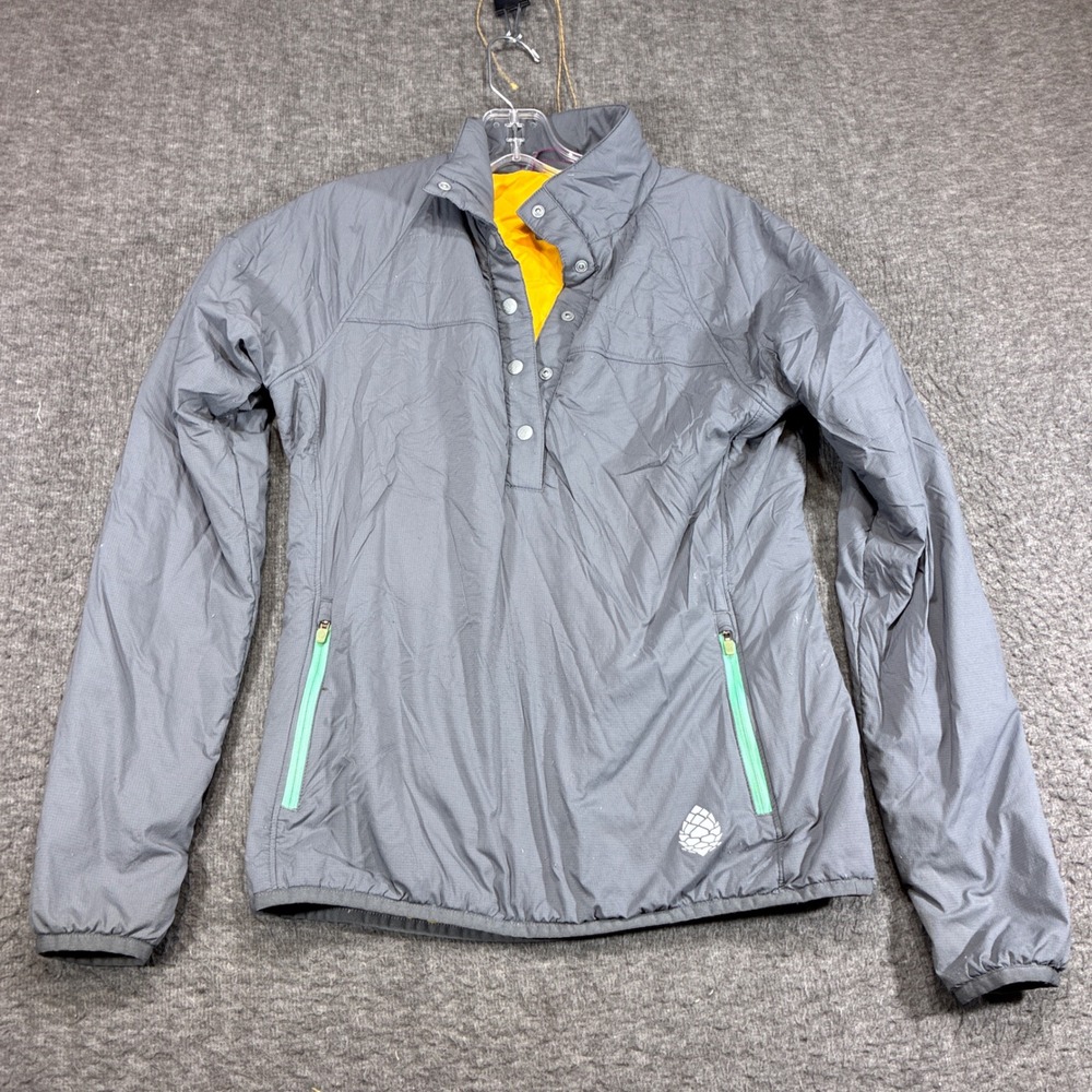 Stio Lofted Pullover Jacket Womens Small Gray Polartec Primaloft Insulated